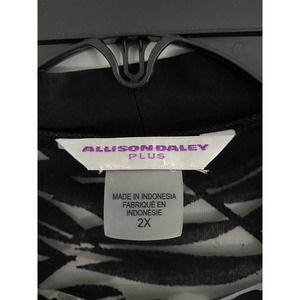Allison Daley Printed Sheer Cardigan NWT Plus Size 2x